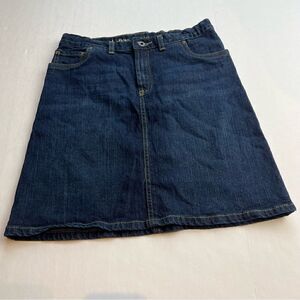 Girl's L.L. Bean Double Denim Jean Skirt Size 15 Blue